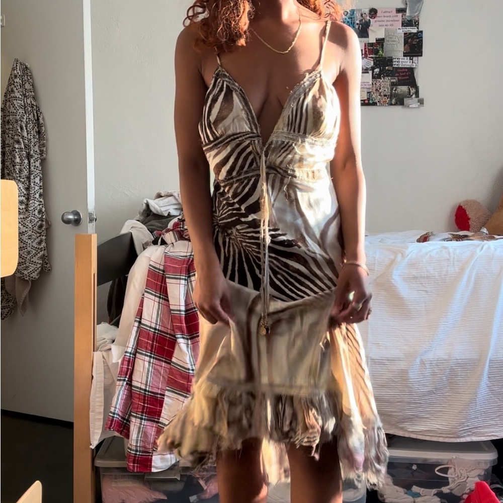 Roberto Cavalli Zebra Dress Sz medium. Message before buying!! - Picture 5 of 5
